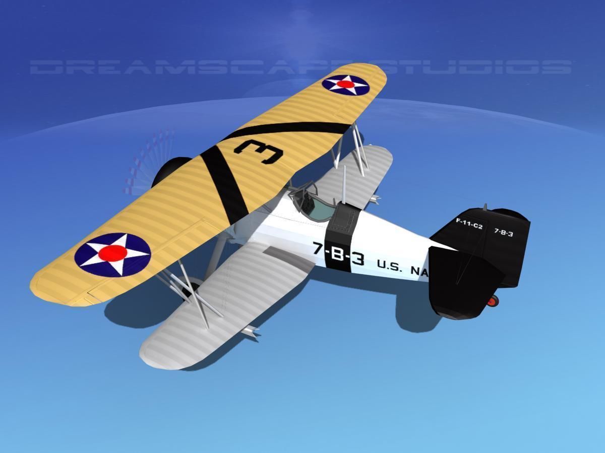 Curtiss F-11-C2 Goshawk V05 3D model_8