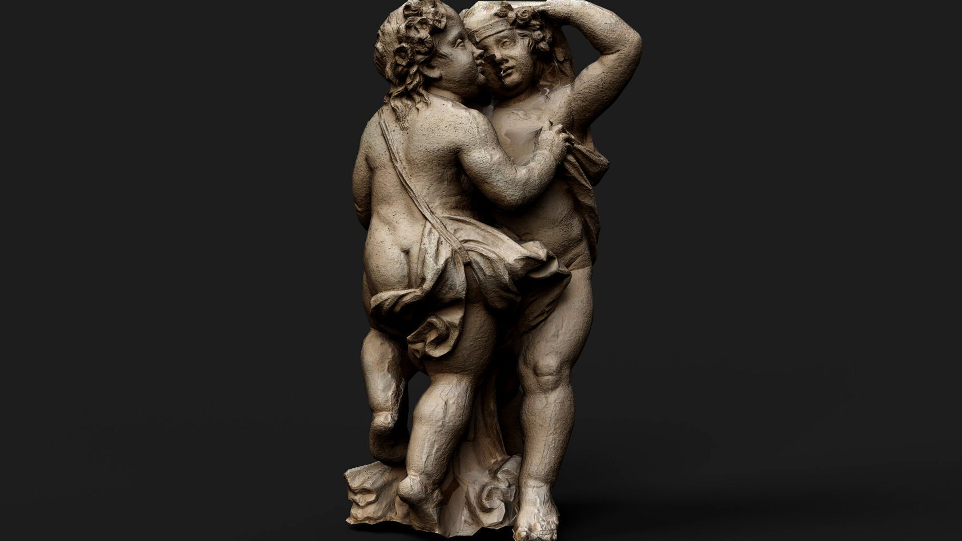 ancient cupids marble monument PBR photogrammetry Low-poly 3D model_2