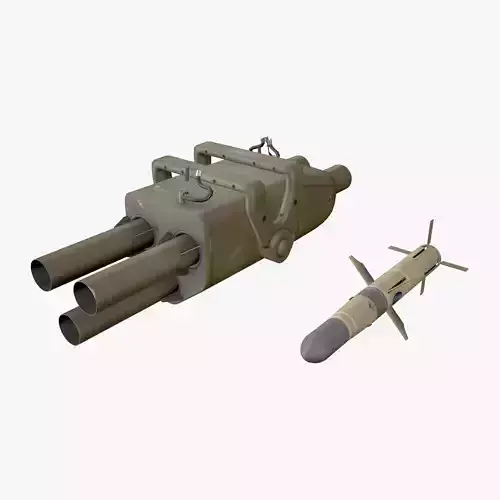 BGM-71C Launcher Low-poly 3D model