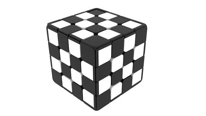 Checker Cube 3D model