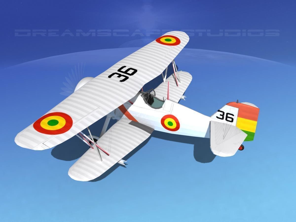 Curtiss F-11-C2 Goshawk V07 3D model_8