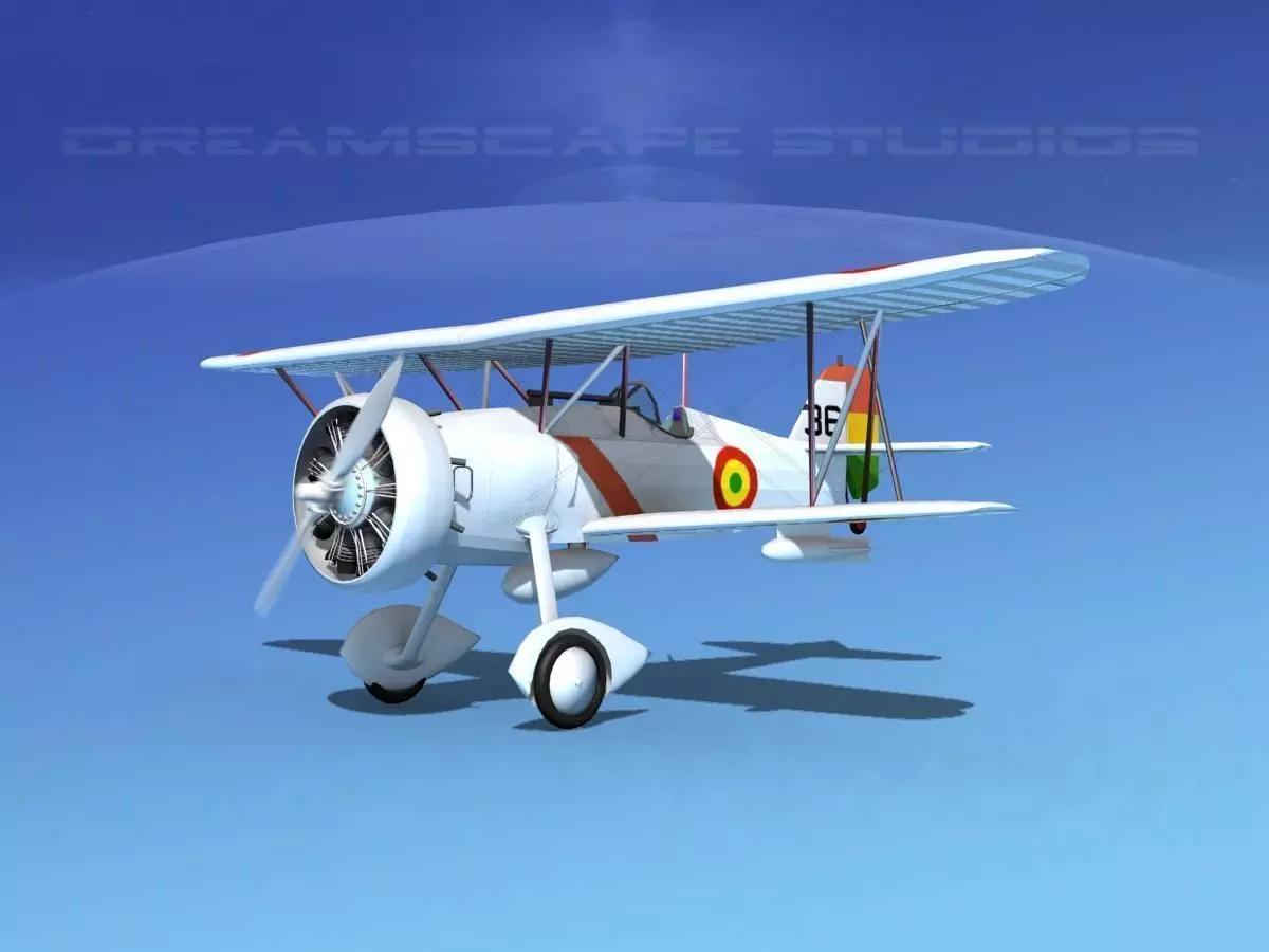 Curtiss F-11-C2 Goshawk V07 3D model_0