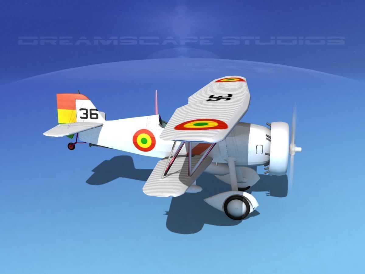 Curtiss F-11-C2 Goshawk V07 3D model_4