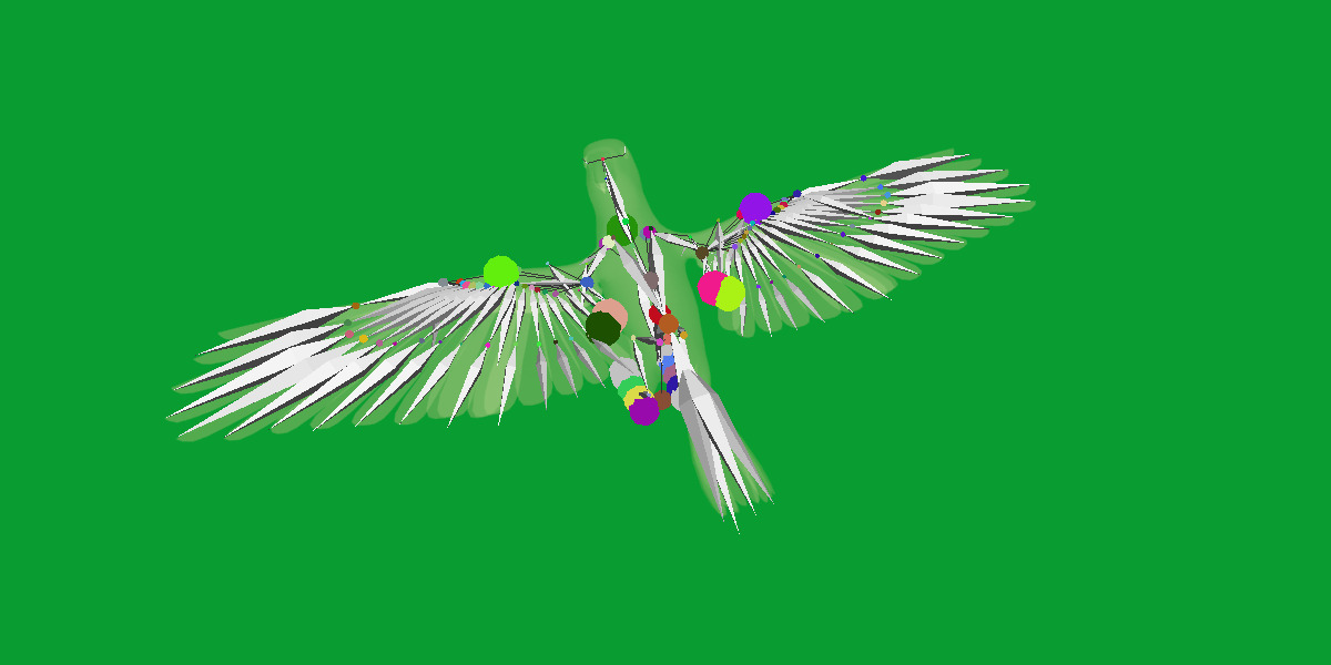 African Congo Grey Parrot Low-poly 3D model_10