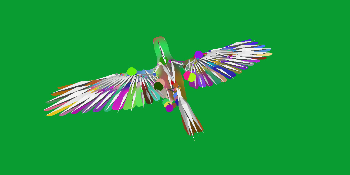 African Congo Grey Parrot Low-poly 3D model_11