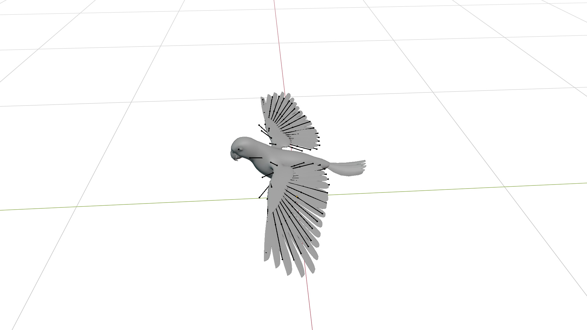 African Congo Grey Parrot Low-poly 3D model_58