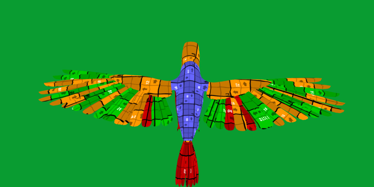 African Congo Grey Parrot Low-poly 3D model_32