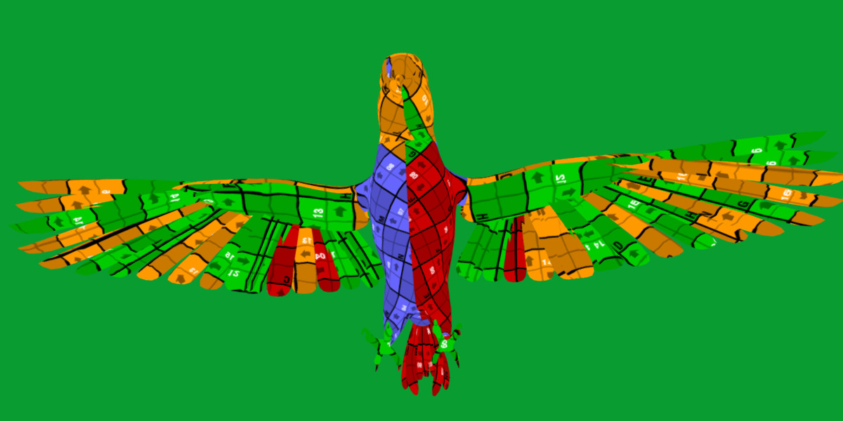 African Congo Grey Parrot Low-poly 3D model_30