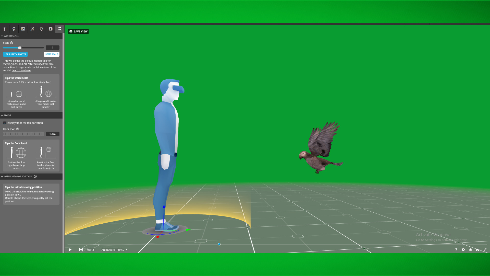 African Congo Grey Parrot Low-poly 3D model_65