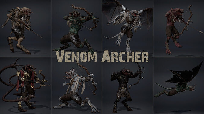 Venom Archer Low-poly 3D model