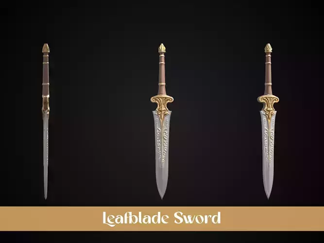 Stylized Elf Sword - Leafblade