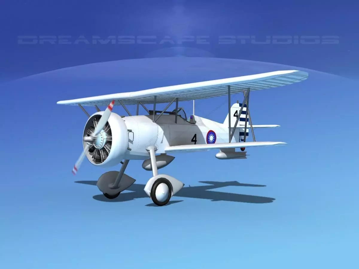 Curtiss F-11-C2 Goshawk V08 3D model_0