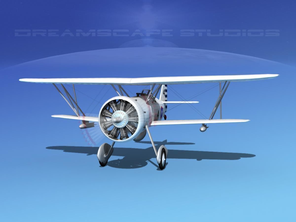 Curtiss F-11-C2 Goshawk V08 3D model_1