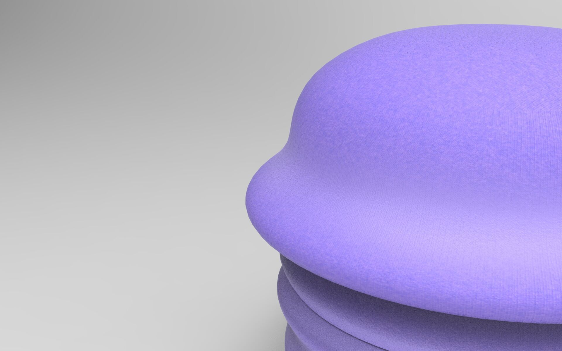 Conte Pouf Low-poly 3D model_2