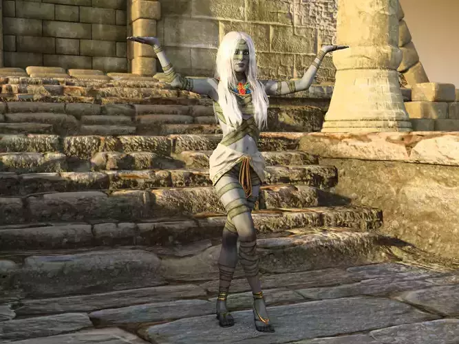  Nefertina - Mummies Alive Rigged