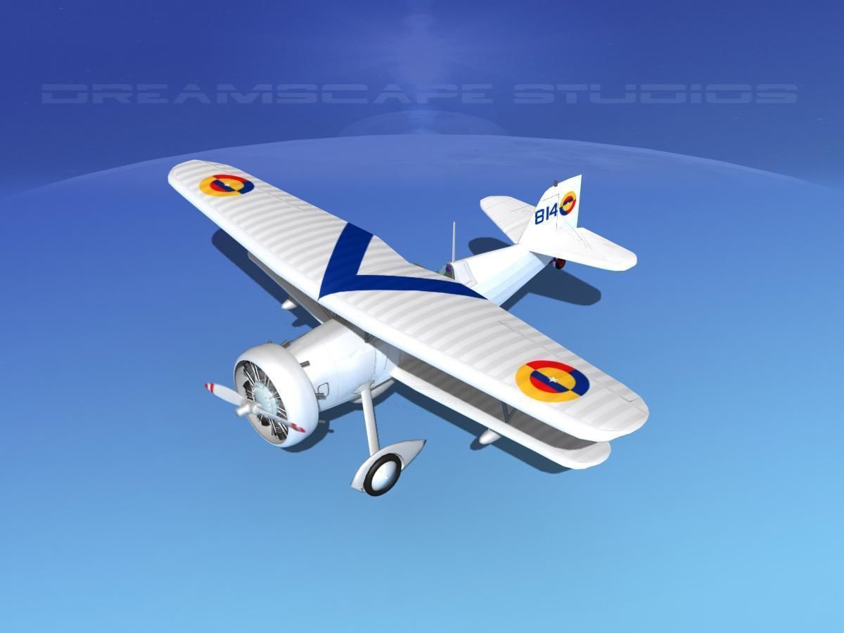 Curtiss F-11-C2 Goshawk V09 3D model_10