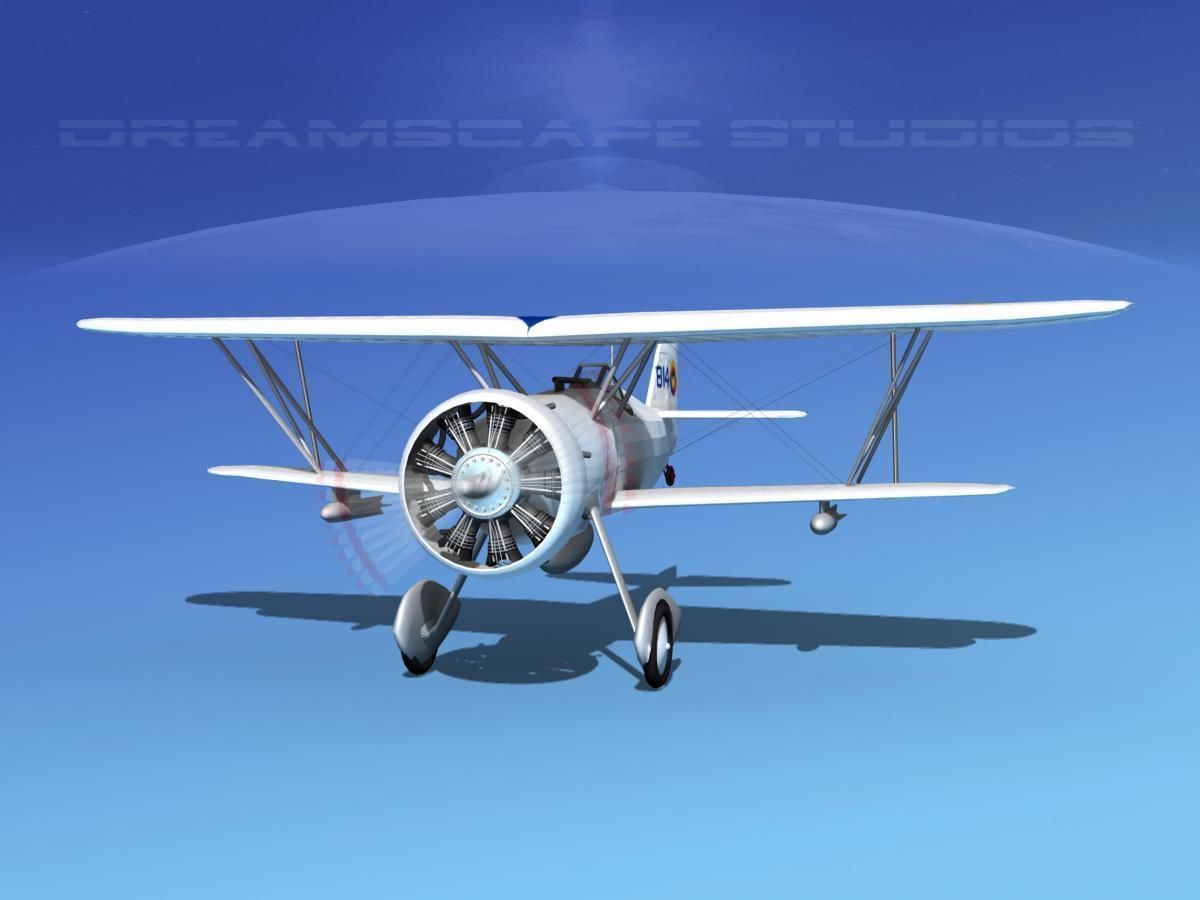 Curtiss F-11-C2 Goshawk V09 3D model_1