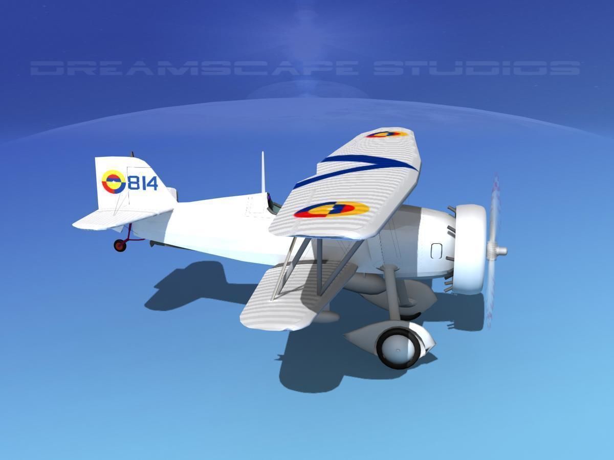 Curtiss F-11-C2 Goshawk V09 3D model_4