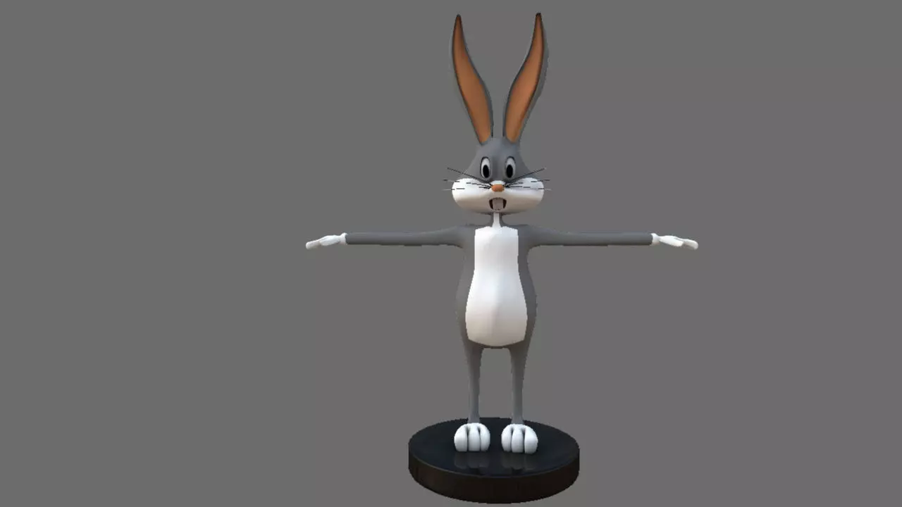 Bugs Bunny Low-poly 3D model_0
