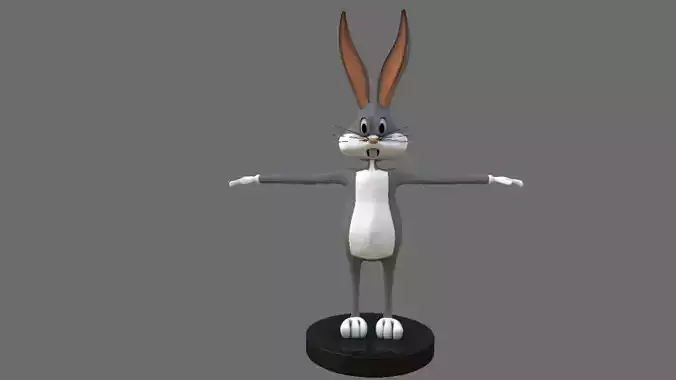 Bugs Bunny Low-poly 3D model