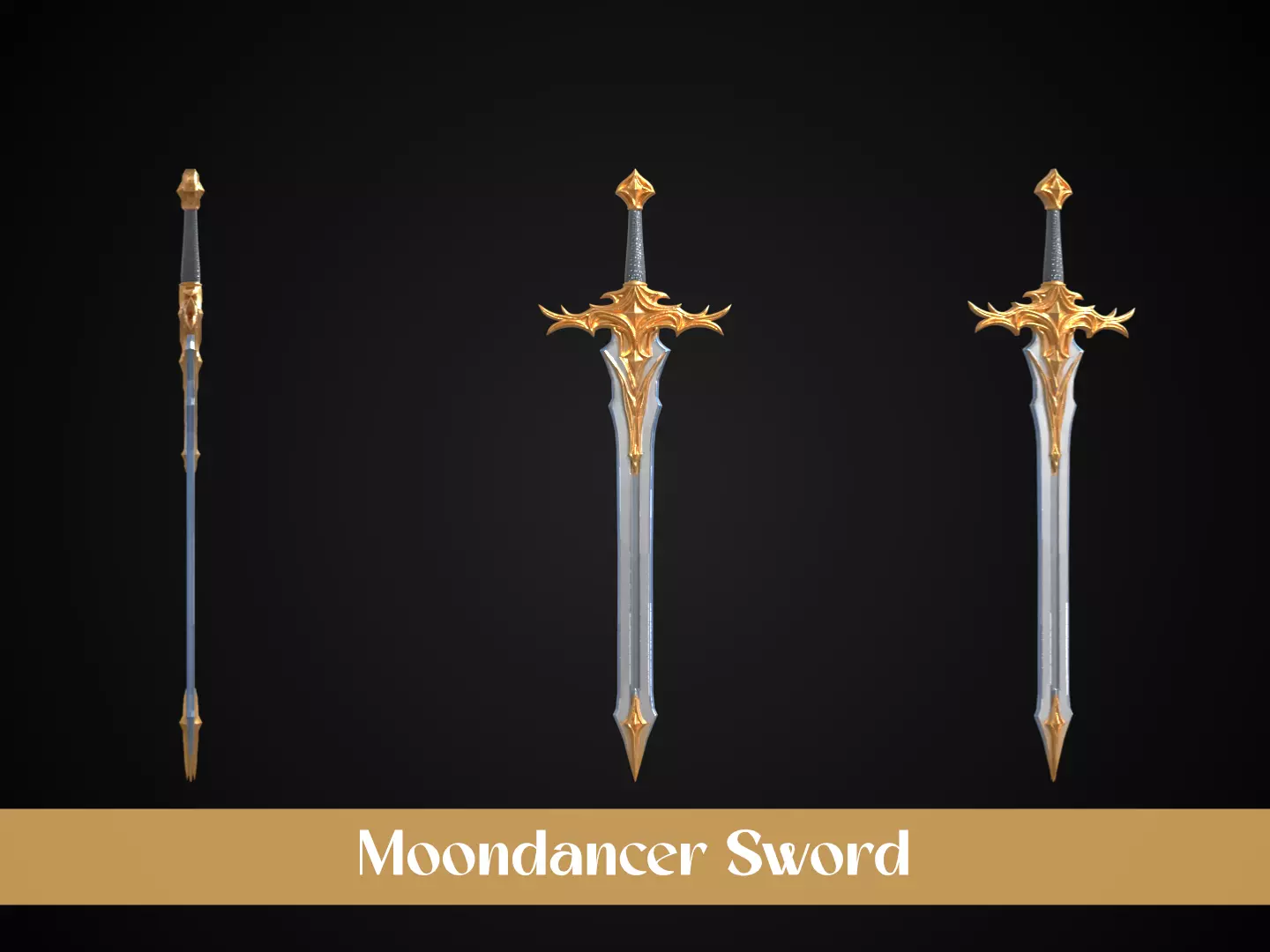 Stylized Elf Sword - Moondancer 3D print model