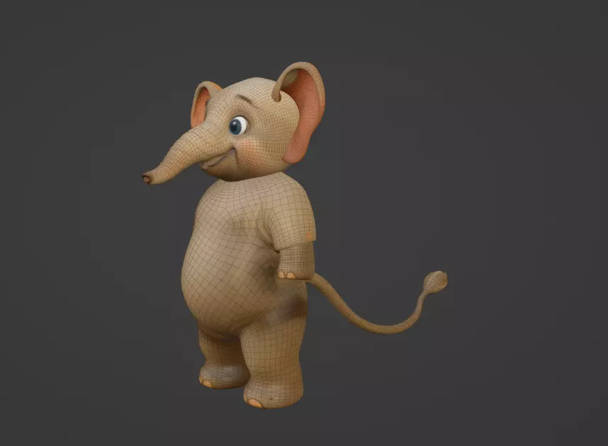 3D Elephent character  3D model_0