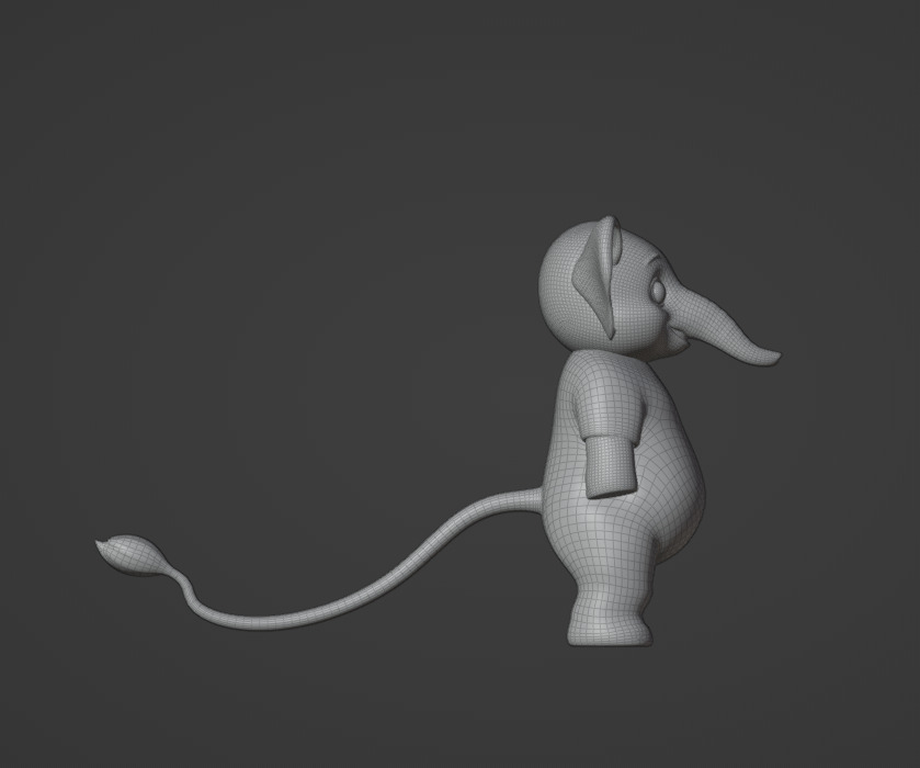 3D Elephent character  3D model_4
