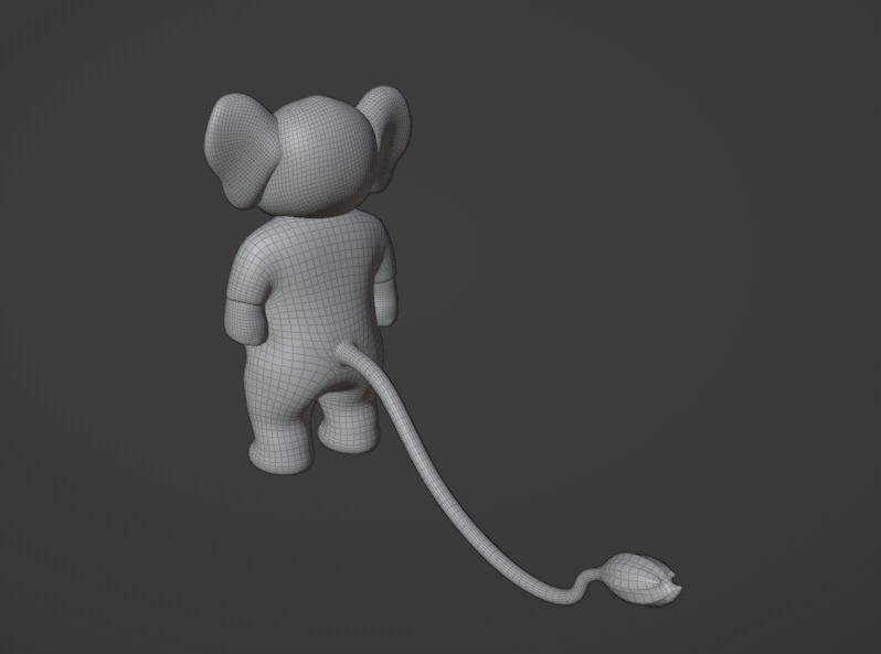 3D Elephent character  3D model_1