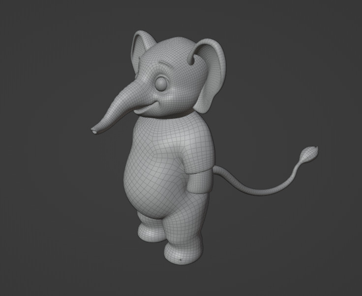 3D Elephent character  3D model_3