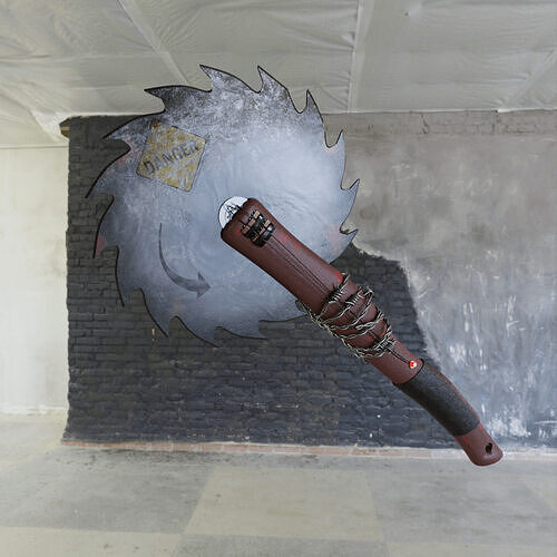 Post-Apocalyptic Saw Blade 3D model