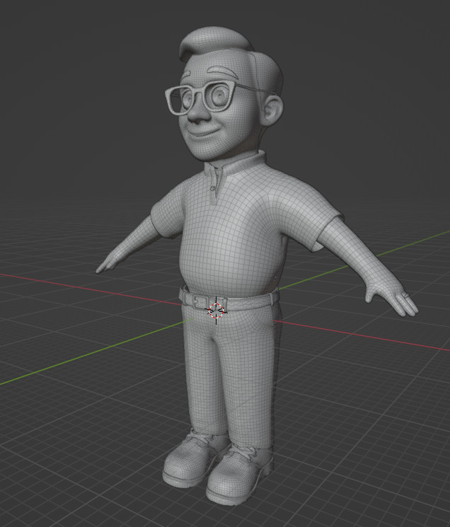 3d Old Man Character Models 3D model_1