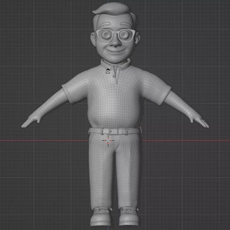 3d Old Man Character Models 3D model_0