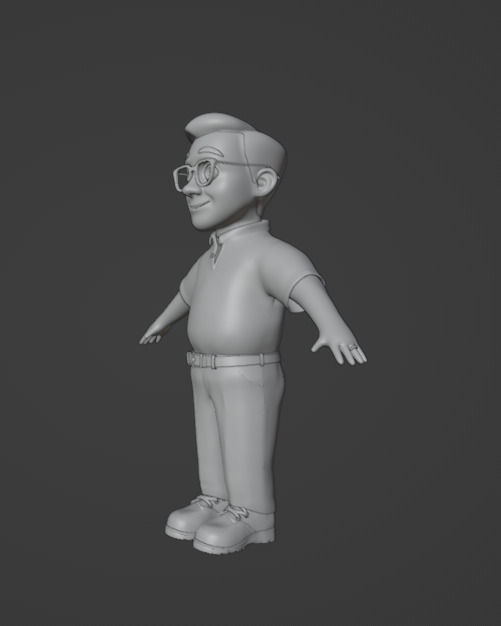 3d Old Man Character Models 3D model_3