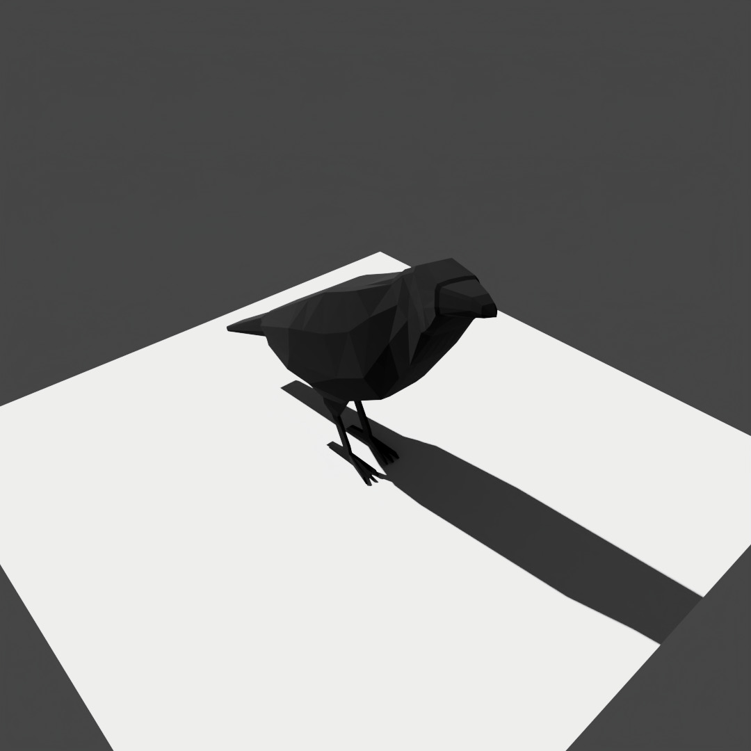 Low-Poly Raven 3D model_1