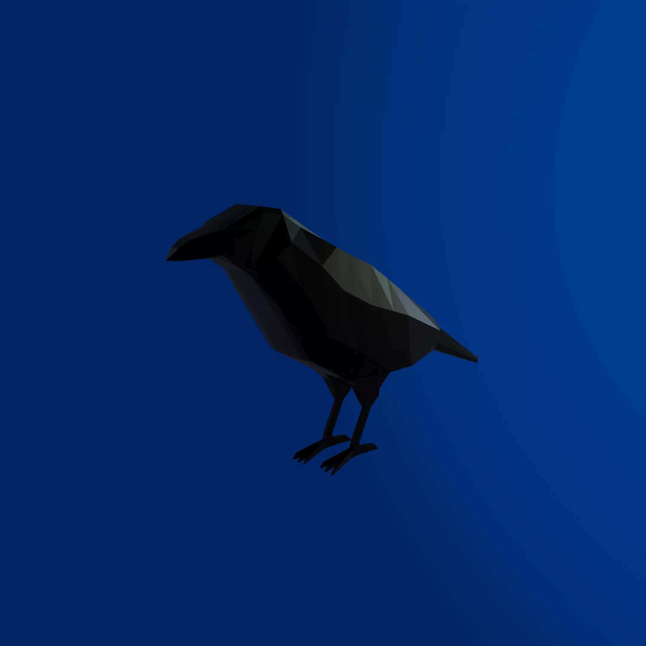 Low-Poly Raven 3D model_0