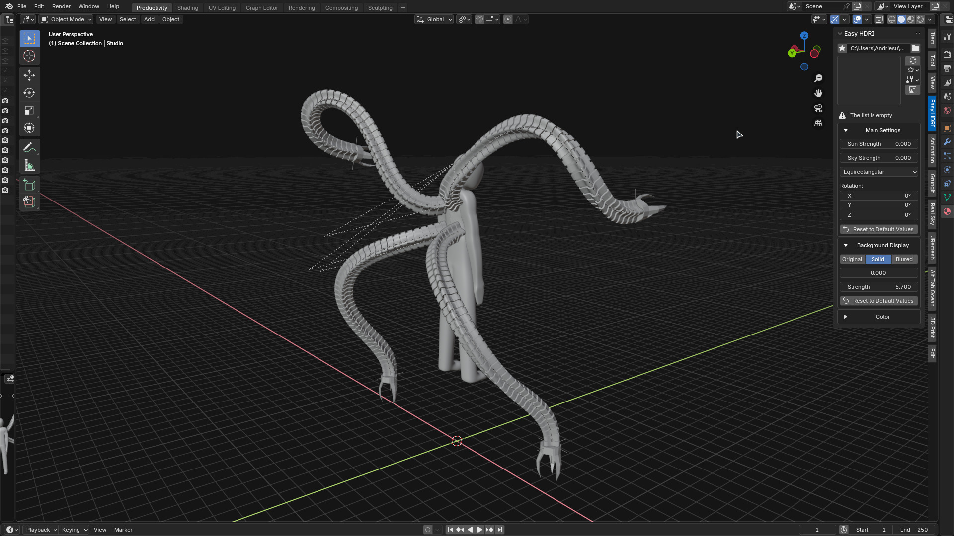 Biomechanical Octopus Arms 3D model_2