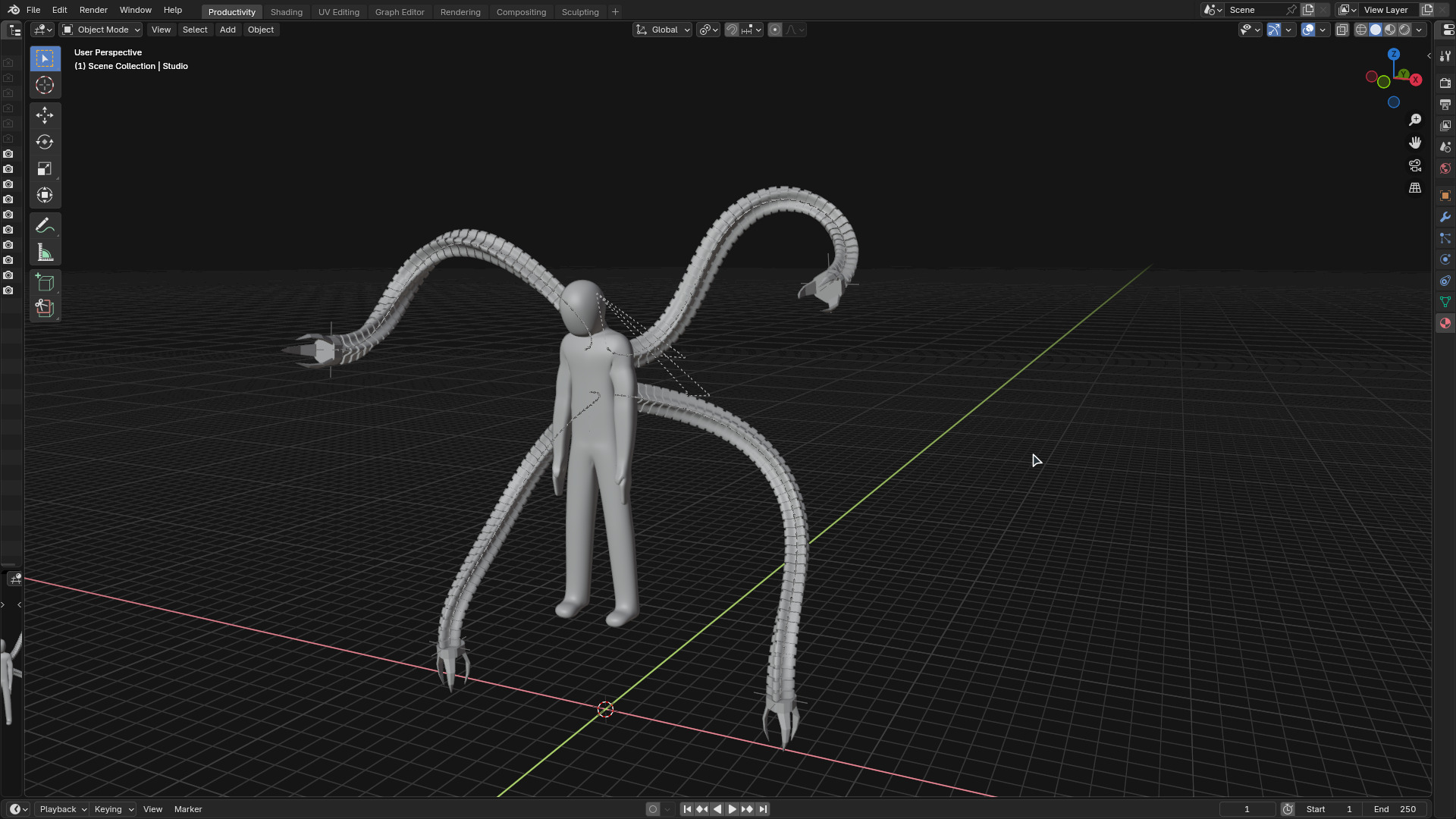 Biomechanical Octopus Arms 3D model_4