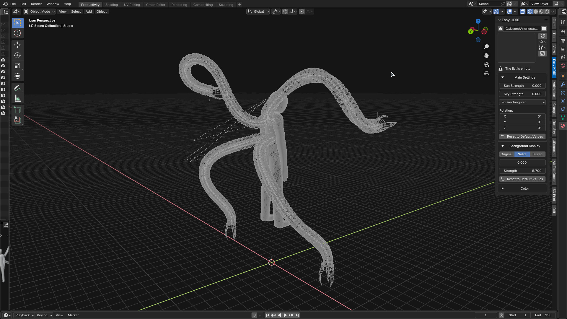Biomechanical Octopus Arms 3D model_1
