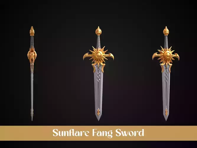 Stylized Elf Sword - Sunflare Fang