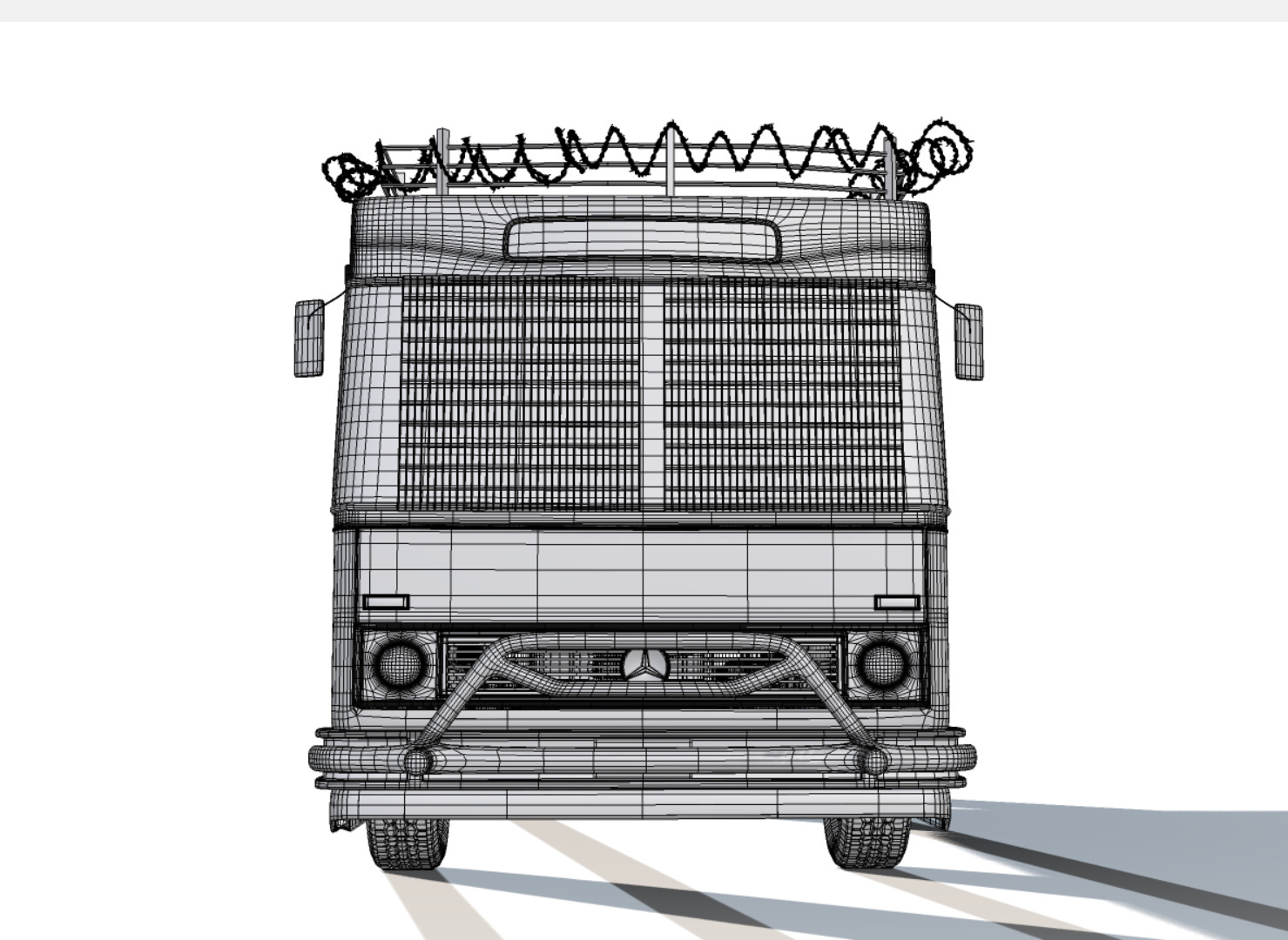 Post-Apocalyptic Bus Low-poly 3D model_10