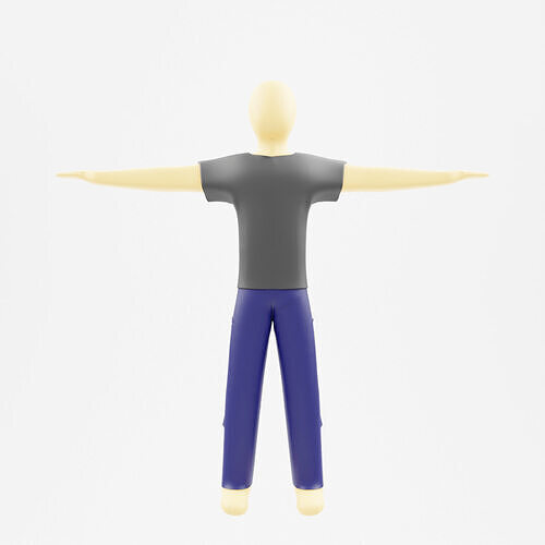 MetaRig 3D Model Basic Humanoid Rig 3D model