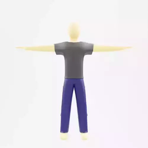 MetaRig 3D Model Basic Humanoid Rig