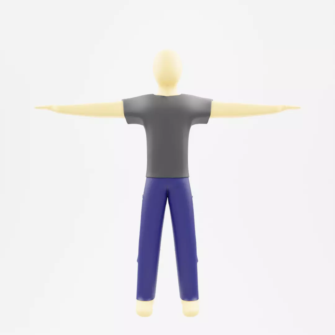 MetaRig 3D Model Basic Humanoid Rig 3D model