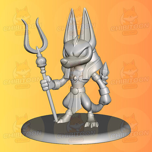 Nuby The Ancient Jackal God Chibi Kawaii 3D print model