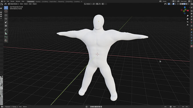 Hyper-Muscular Human 3D Model Sculpted Anatomy 3D model