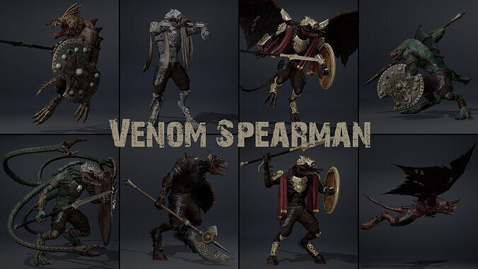 Venom Spearman Low-poly 3D model