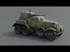 BA-10 Armored car Low-poly 3D model_1