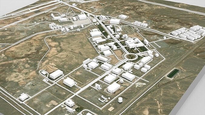 The Natanz Nuclear Facility Iran 3D model