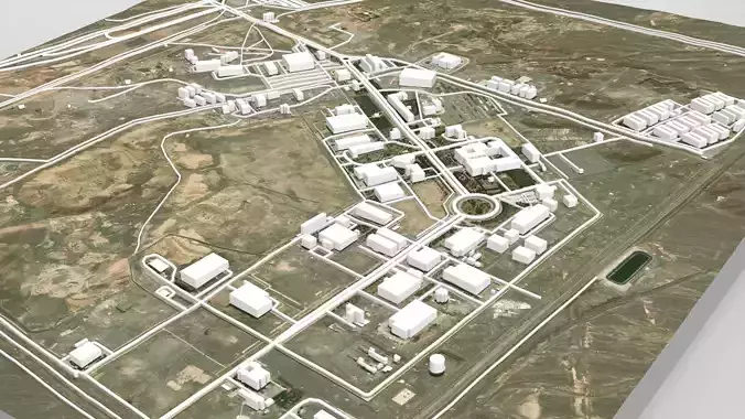 The Natanz Nuclear Facility Iran 3D model