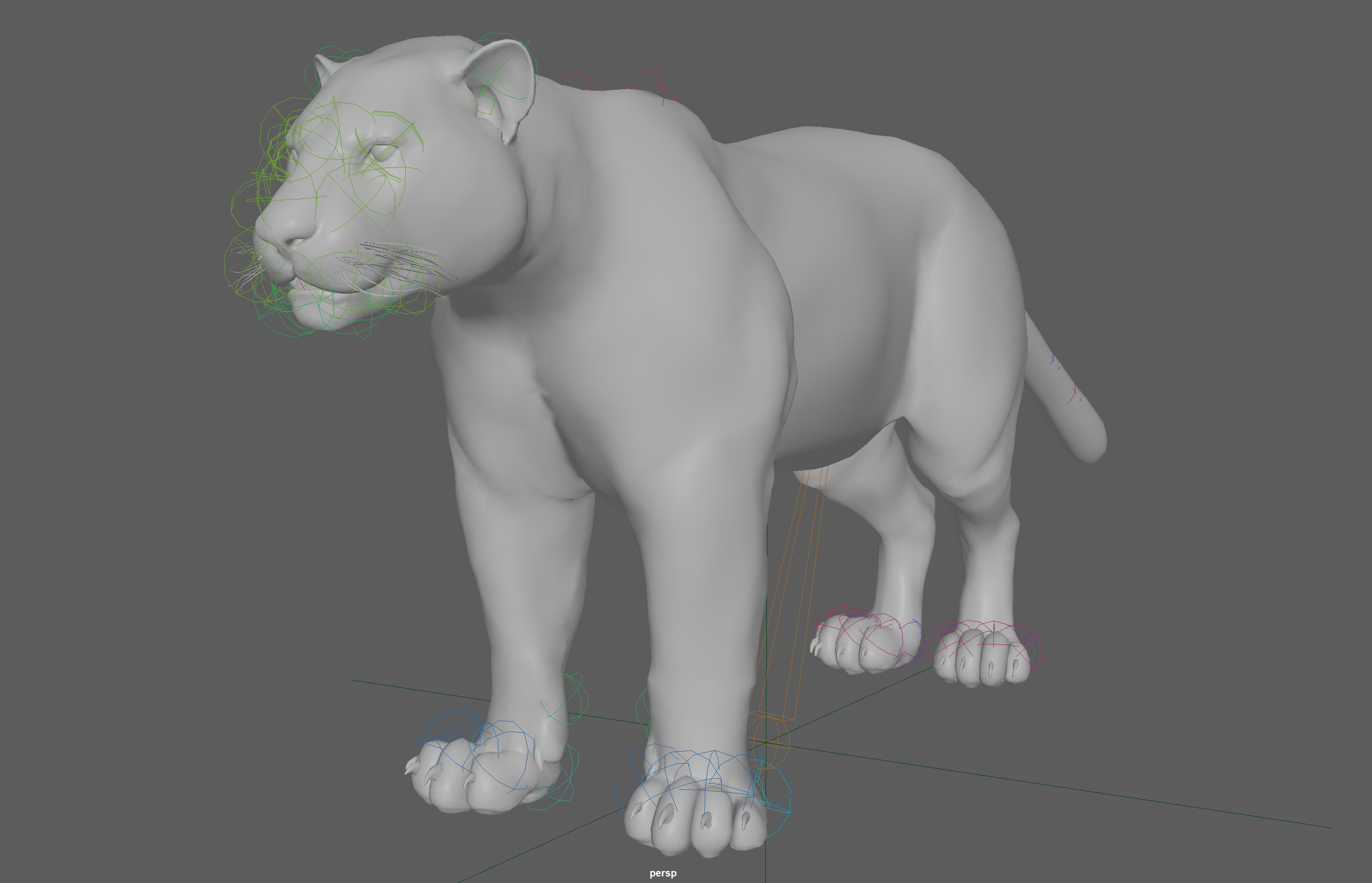 Black Panther Rigged 3D model_9